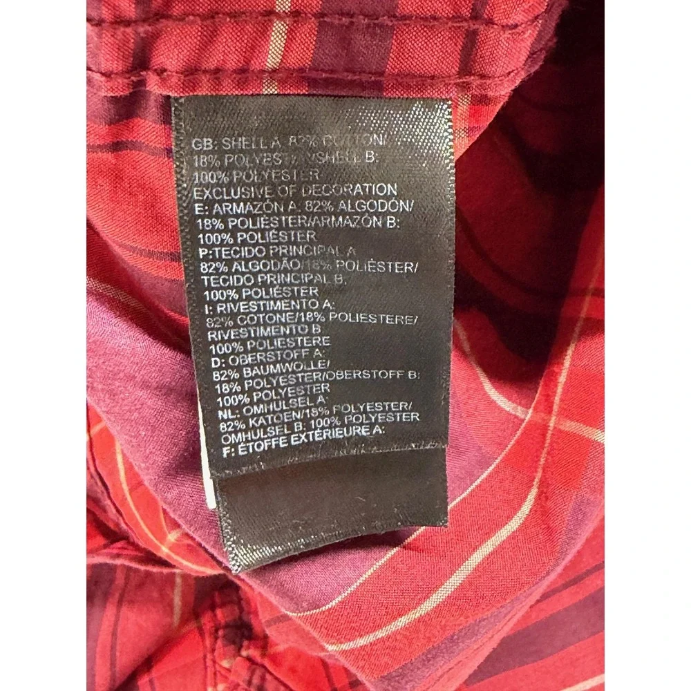 The North Face Shirt Mens Medium Red‎ Plaid Long Sleeve Button Up Casual Autumn